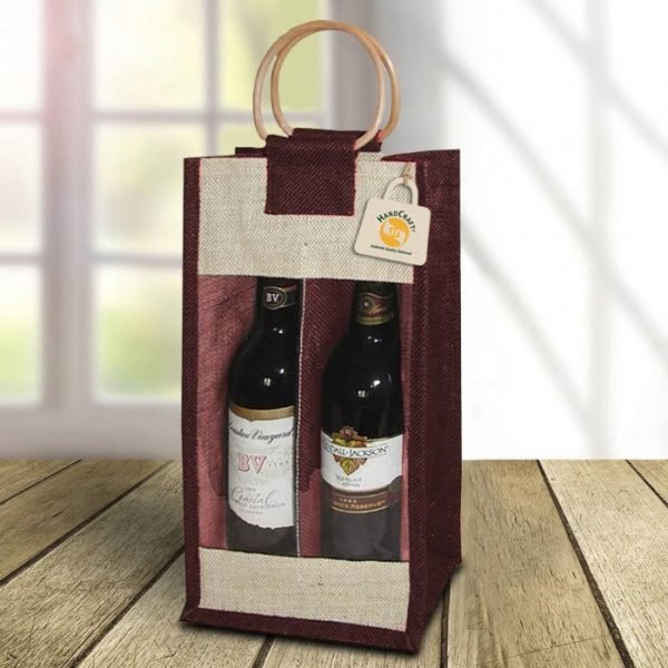 Jute Wine Bag (Double)