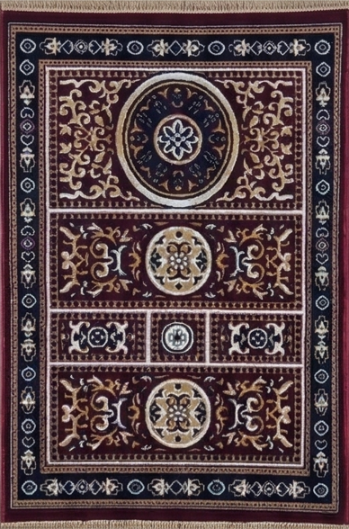 Red Blue Stripe Printed Carpet